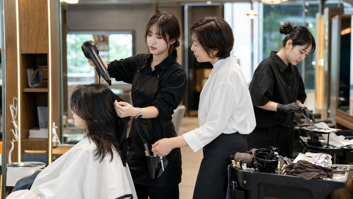헤어 디자인 살롱 실무반